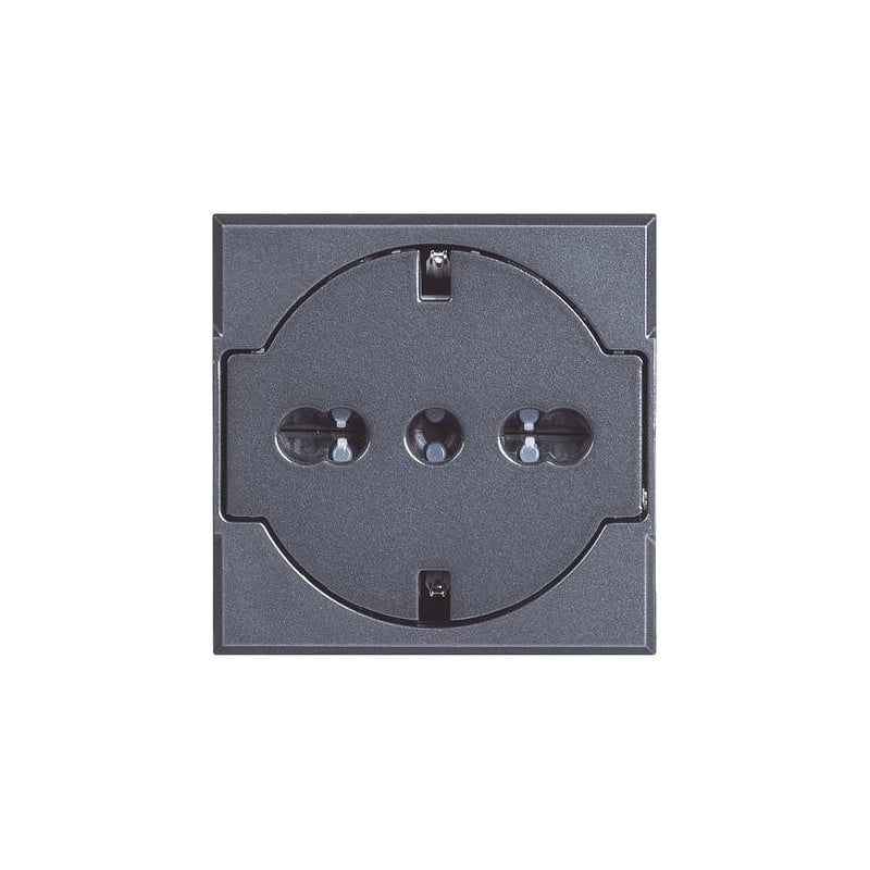 Bticino Axolute FLAT Schuko socket with anthracite protection 10