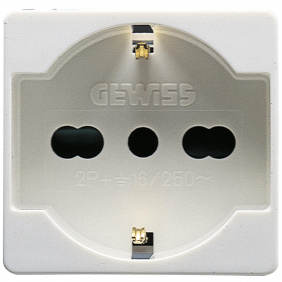 Gewiss System two-way schuko socket 10/16A GW20246