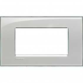 Bticino Livinglight plate 4 square modules ice...
