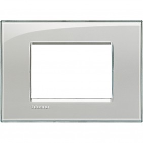 Bticino Livinglight plate 3 square modules ice...