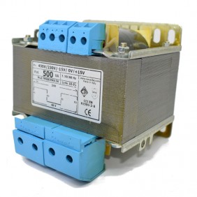 Transformer CTA two-Wire isolation 500VA 230-400/24+24 TMSBCMK0.50