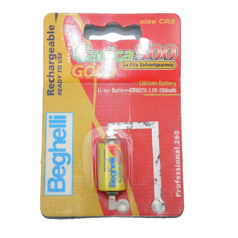 Batterie Rechargeable Beghelli CR2 Lithium 260mAh 8872