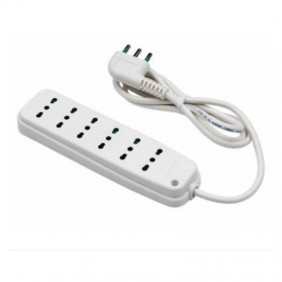 Shoe outlet Fanton with 6 outlets, bypass and white cable 40410