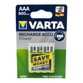 Varta rechargeable battery AAA 800mAh blister 4...