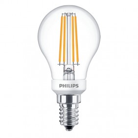 Lampadina Sfera filamento Led Philips 5W attacco E14 2700K PHILEDLUS40E14D
