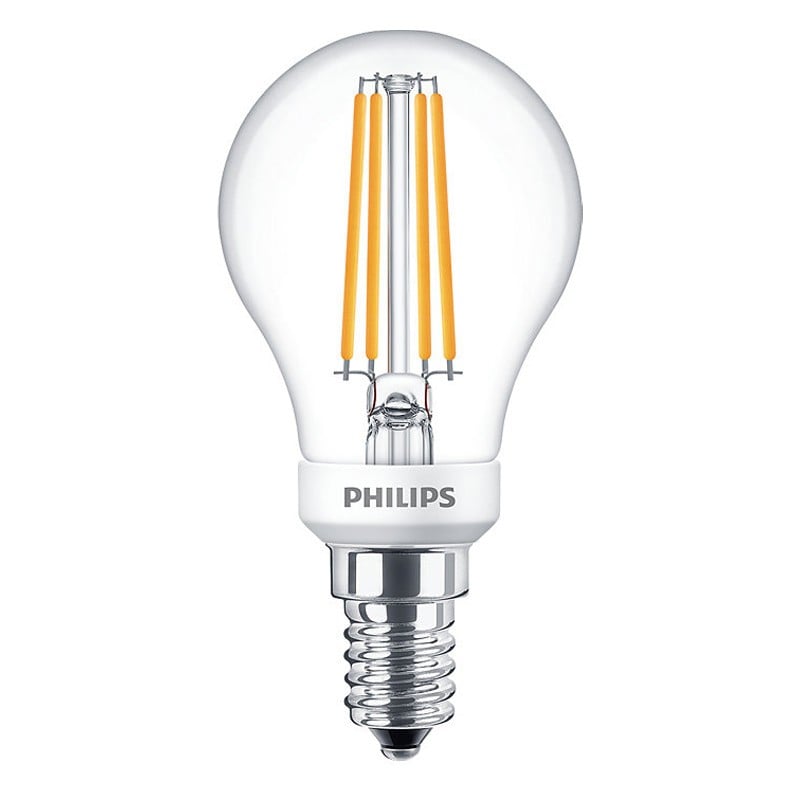 Lampadina Sfera filamento Led Philips 5W attacco E14 2700K PHILEDLUS40E14D