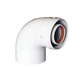 Curve coaxial 90° to the exhaust flue gas water heaters Baxi 60/100 KHG71410151