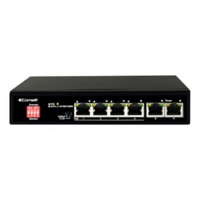 Switch di rete Comelit a 4 porte PoE + 2 uplink gigabit IPSWP06N01A