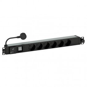 Bar power Bticino PDU 19 with 6 outlets and switch C915306CPL
