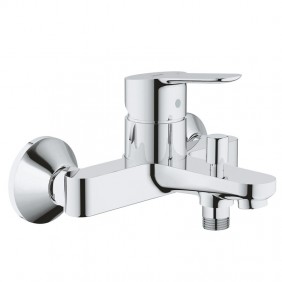 Grifo mezclador para Bañera y Ducha Grohe BAUEDGE montado en la pared Cromo 23334000