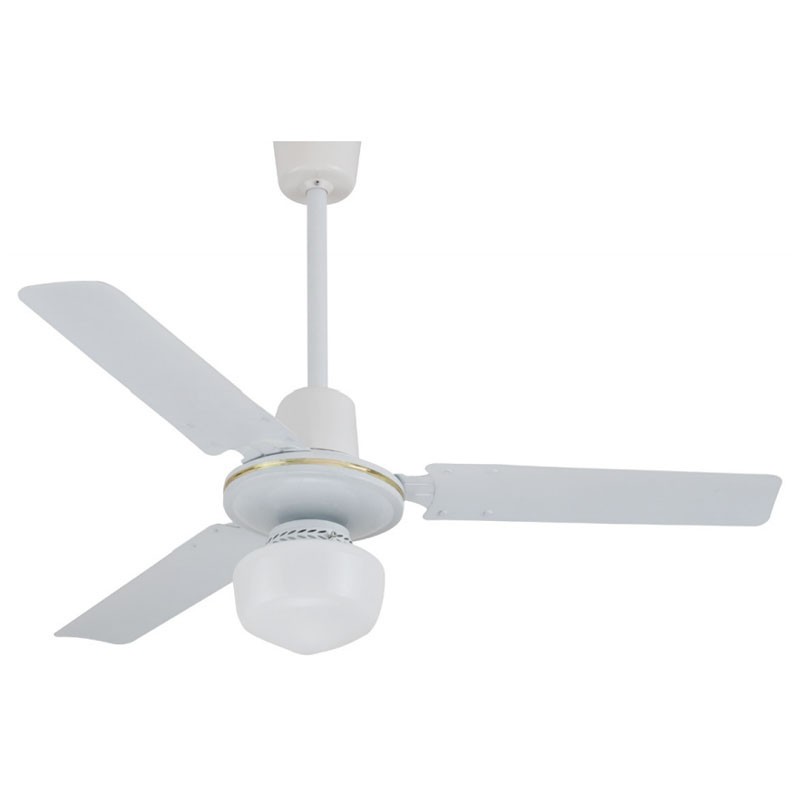 Ventilatore da soffitto Melchioni Bianco 120 cm con luce 118620036