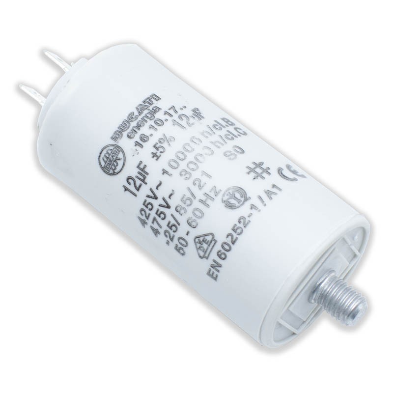 Ducati 450V 12 UF Capacitor with Double Faston Tailpiece 416101764.CU