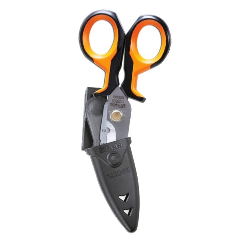 Electrician's scissor Beta 1128BSX with step blades 011280061