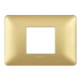 Placca Bticino Matix 2 moduli centrati gold...