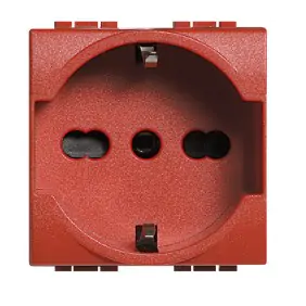 Bticino Livinglight schuko red socket L4140/16R