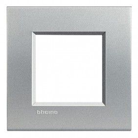 Bticino Livinglight plate 2 square modules grey...