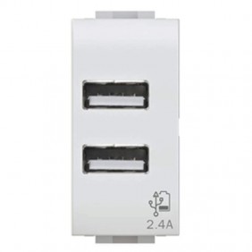 Doppel USB-Steckdose 4Box 2,4A für Vimar Plana...
