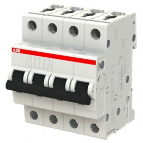 Circuit breaker-ABB 4P 10A 4.5 kA Type C 4...