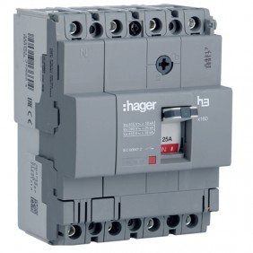 Hager 4P 125A 18KA X160 moulded case circuit...