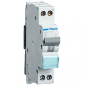 Circuit breaker Hager 1P+N 10A 6K A C 1 module...