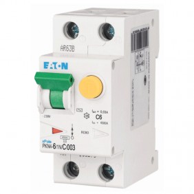 Eaton 6A 1P+N 30MA differential circuit breaker...