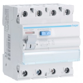 Hager residual current circuit breaker 4P 40A...