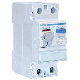 Hager residual current circuit breaker 2P 25A...