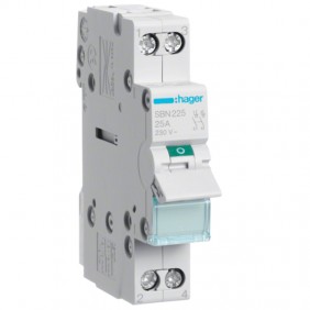Hager 2P 25A Disconnect Switch 1 Module SBN225
