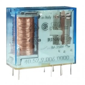 Mini Relé Finder 2 intercambios 8A bobina 6VDC...