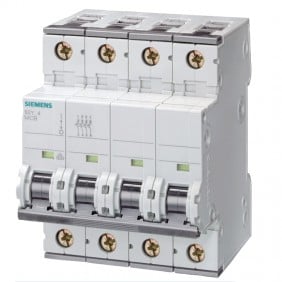 Interruttore magnetotermico Siemens 4P 63A 10kA...