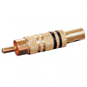 Melchioni red gold-plated metal RCA plug 433329565
