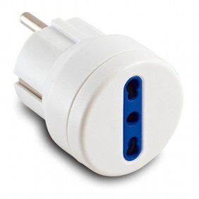 Adaptateur maître bivalent schuko blanc 10/16A...