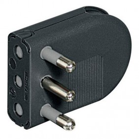 Bticino Space-saving plug 10A anthracite...