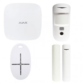 Kit Ajax de alarma para vivienda con central HUB 2 y cámara WIFI I  AJ-HUB2-EZ-W