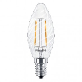 Ampoule flamme torsadée à filament LED Philips...
