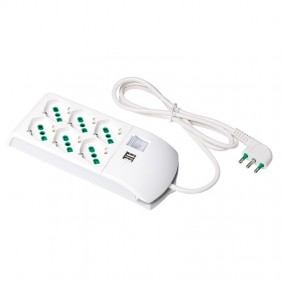 Fanton multiplug outlet with 3+3 two-pole...