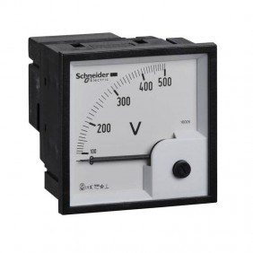 Schneider VLT Analog Voltmeter 72x72mm 0..500V...