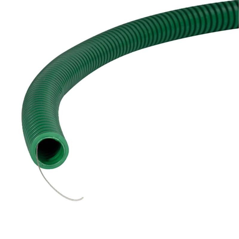 Tubo corrugato verde con tirafilo diametro 25 mm B11568