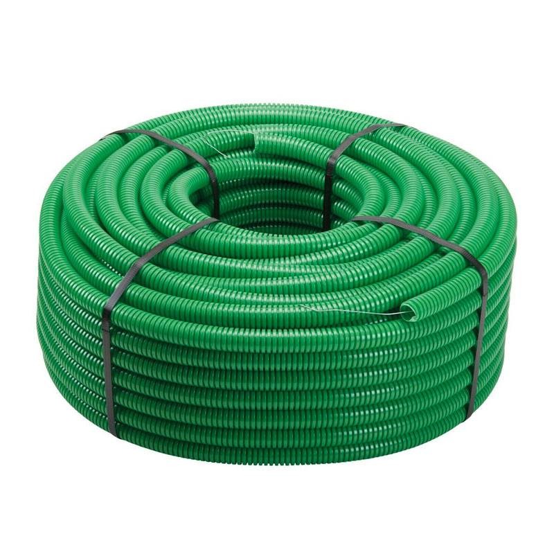 Tubo corrugato verde con tirafilo diametro 25 mm B11568