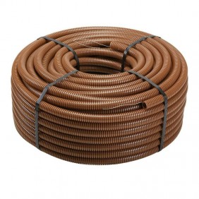 Brown corrugated pipe with wire puller diameter...