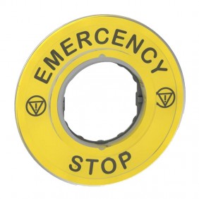Etichetta Telemecanique rotonda emergenza Stop...