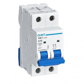 Interruptor magnetotérmico Chint NB1-63H 2P 10A...