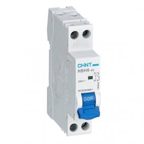 Chint Circuit Breaker NBH8-40 1P+N 10A 4.5kA C...