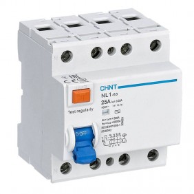 Chint Residual current device NL1-63 25A 4P...