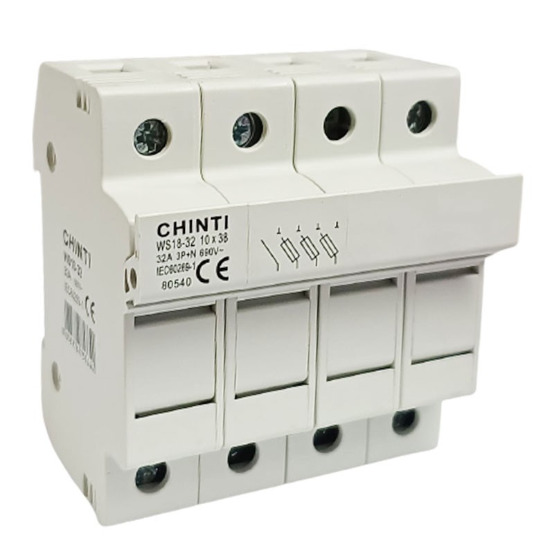 Base porte-fusible sectionnable Chint WSB18-32 32A 3P+N 4 Modules 80540