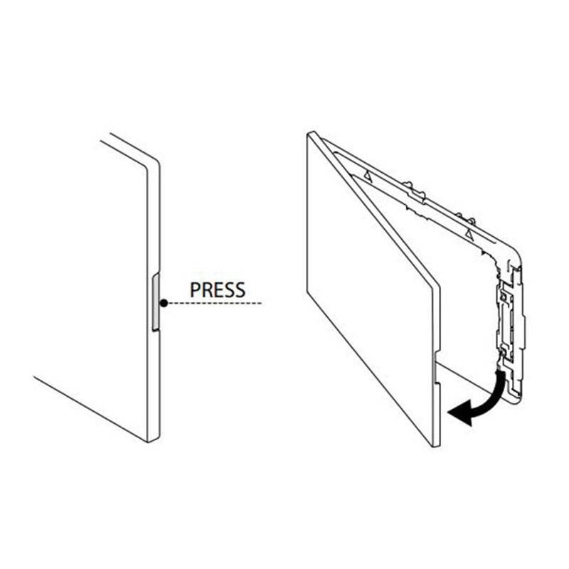 Placca di comando Oli Plain Dual doppio tasto Cromo lucido OL0070827