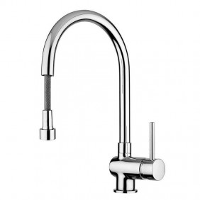 Paffoni Stick kitchen tap with pull-out chromed...