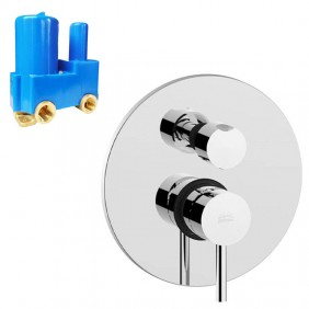 Paffoni Light 2-outlet recessed shower tap...