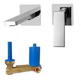 Paffoni Elle chrome recessed washbasin tap...