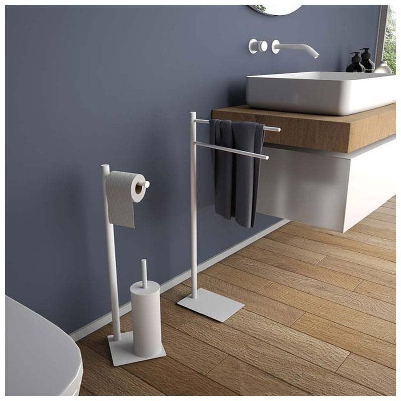 Scopino wc design con porta scopino in acciaio inox e rame Gedy